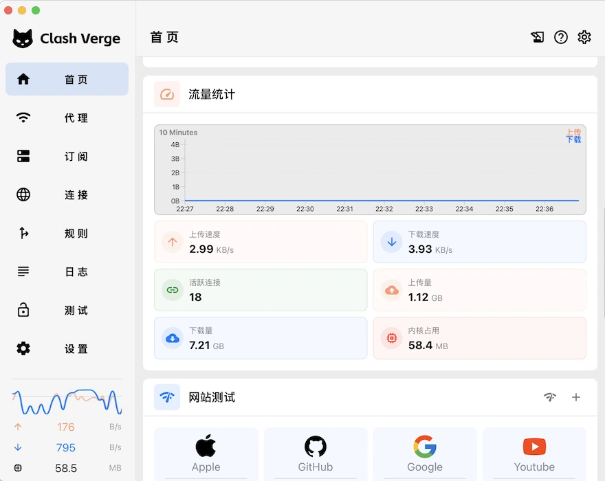 Clash Verge 桌面客户端主界面，作为本期技术媒体封面图